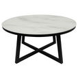 COUCHTISCH in Metall, Glas 80/80/40 cm  - Schwarz/Weiß, Design, Glas/Metall (80/80/40cm) - Xora