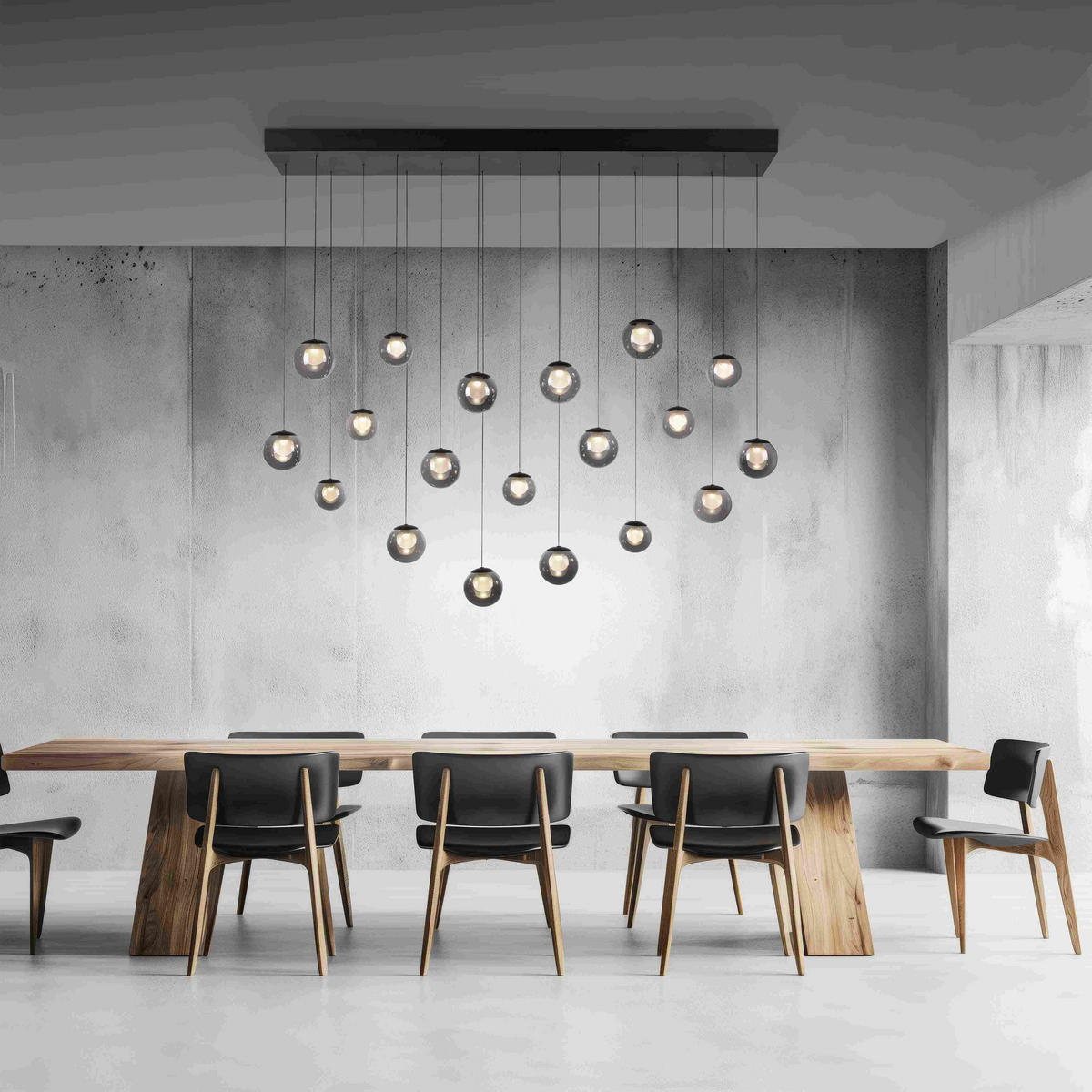 LED-PENDELLEUCHTE 150/40/180 cm   - Anthrazit, Design (150/40/180cm) - Neuhaus PURE