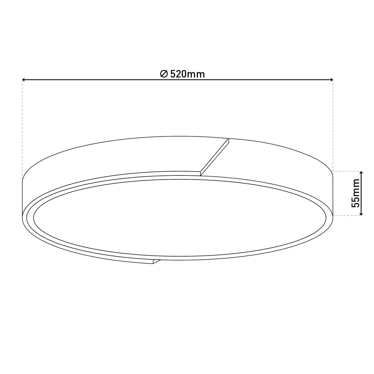 LED-DECKENLEUCHTE 52/5.5 cm   - Eichefarben/Transparent, Natur, Holz/Kunststoff (52/5.5cm) - Näve