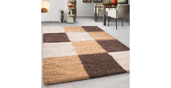 HOCHFLORTEPPICH 120/170 cm Life 1501 Braun, Weiß, Hellbraun  - Hellbraun/Braun, KONVENTIONELL, Textil (120/170cm) - Novel