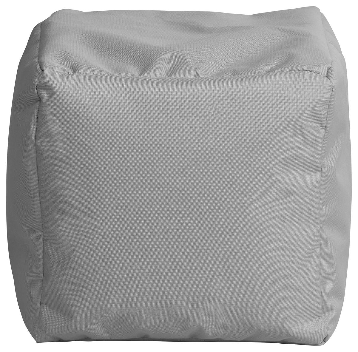 HOCKER in Textil Grau  - Grau, Design, Textil (40/40/40cm)