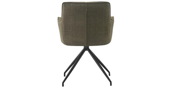 ARMLEHNSTUHL in Eisen Webstoff - Schwarz/Grün, Design, Textil/Metall (58/84/62,5cm) - Novel