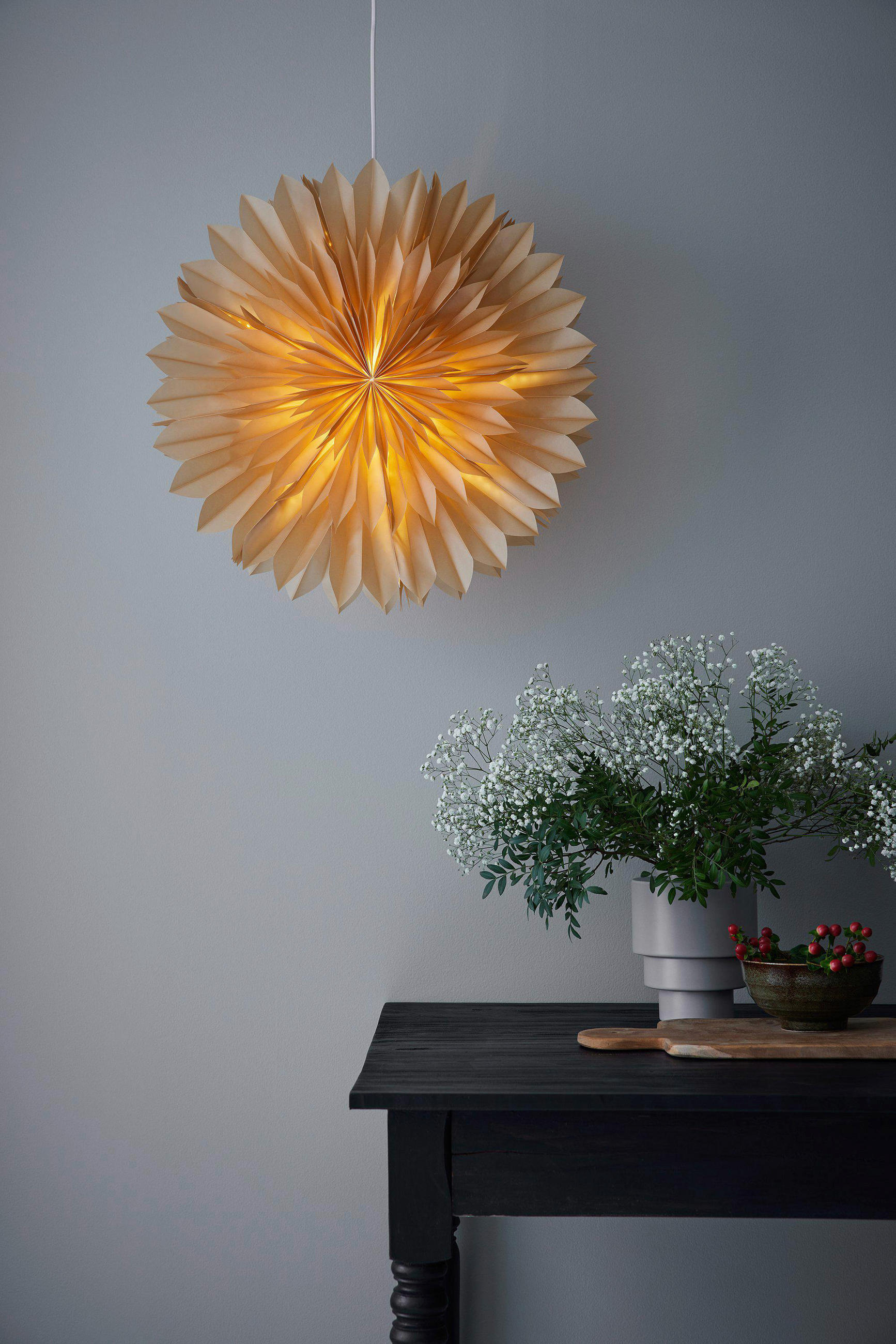 LED-DEKOLEUCHTE  - Bernsteinfarben, Basics, Papier (58/58/16cm) - Markslöjd