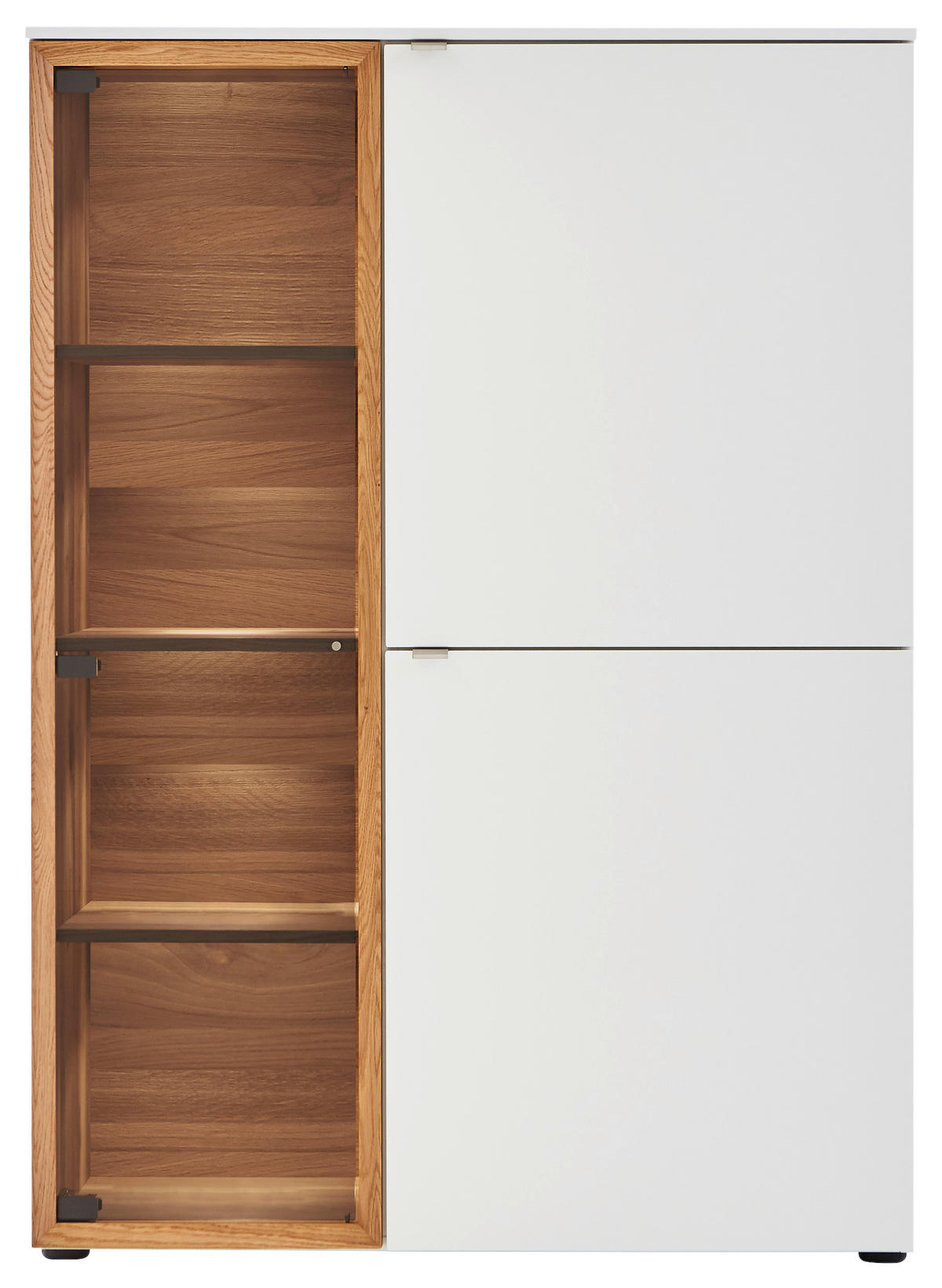 HIGHBOARD 100/139/43 cm  - Weiss/Edelstahlfarben, Design, Holz/Holzwerkstoff (100/139/43cm) - Venjakob