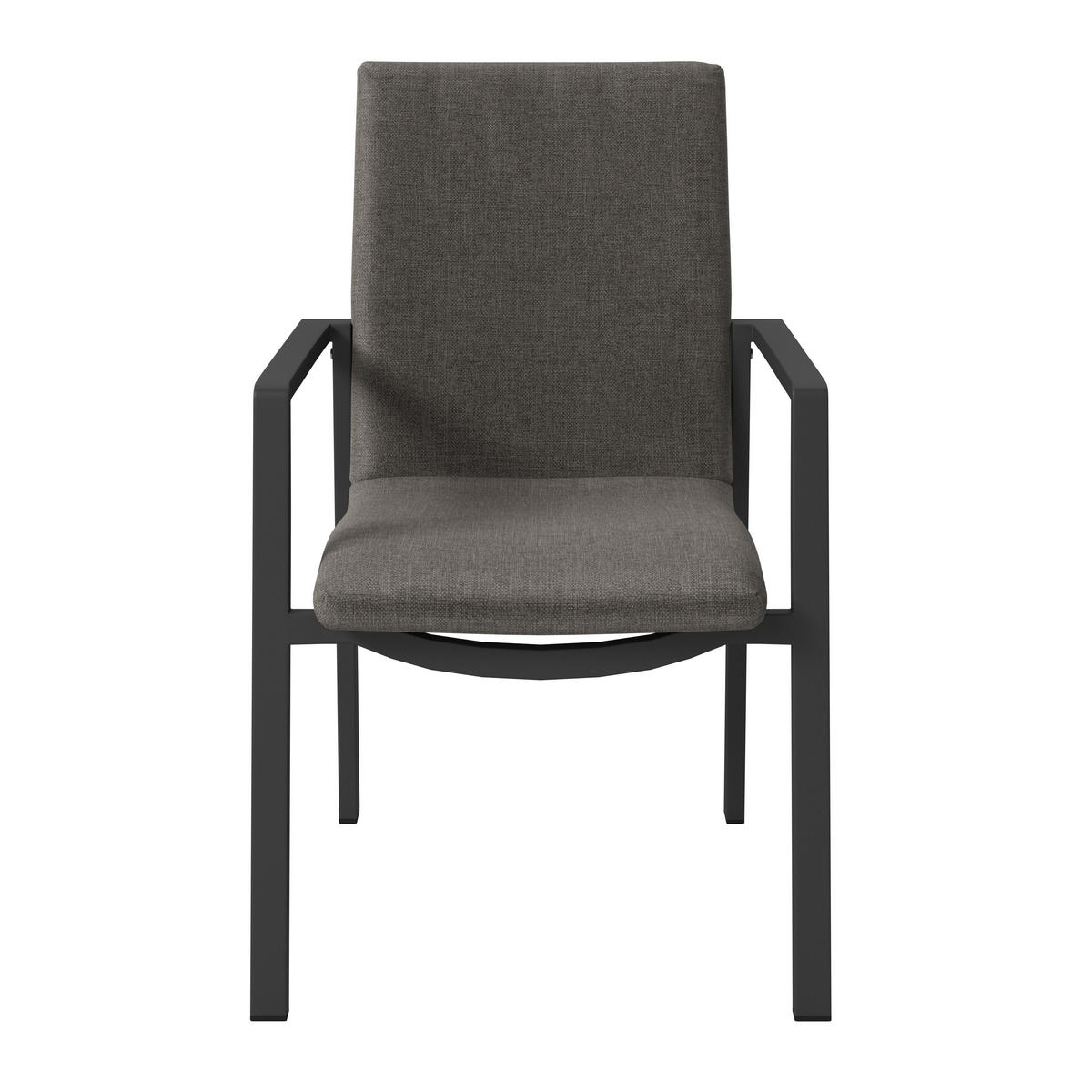 GARTENSESSEL - Anthrazit/Graubraun, Design, Textil/Metall (57/91/64cm) - Amatio