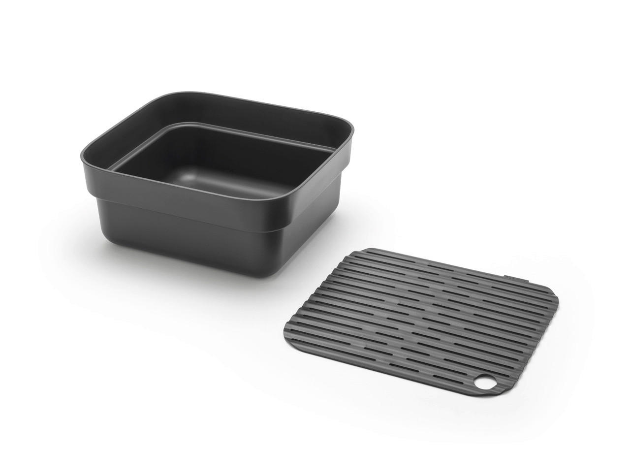 GESCHIRRABTROPFTASSE  - Dunkelgrau, Basics, Kunststoff (37,4/34,4/16,1cm) - Brabantia