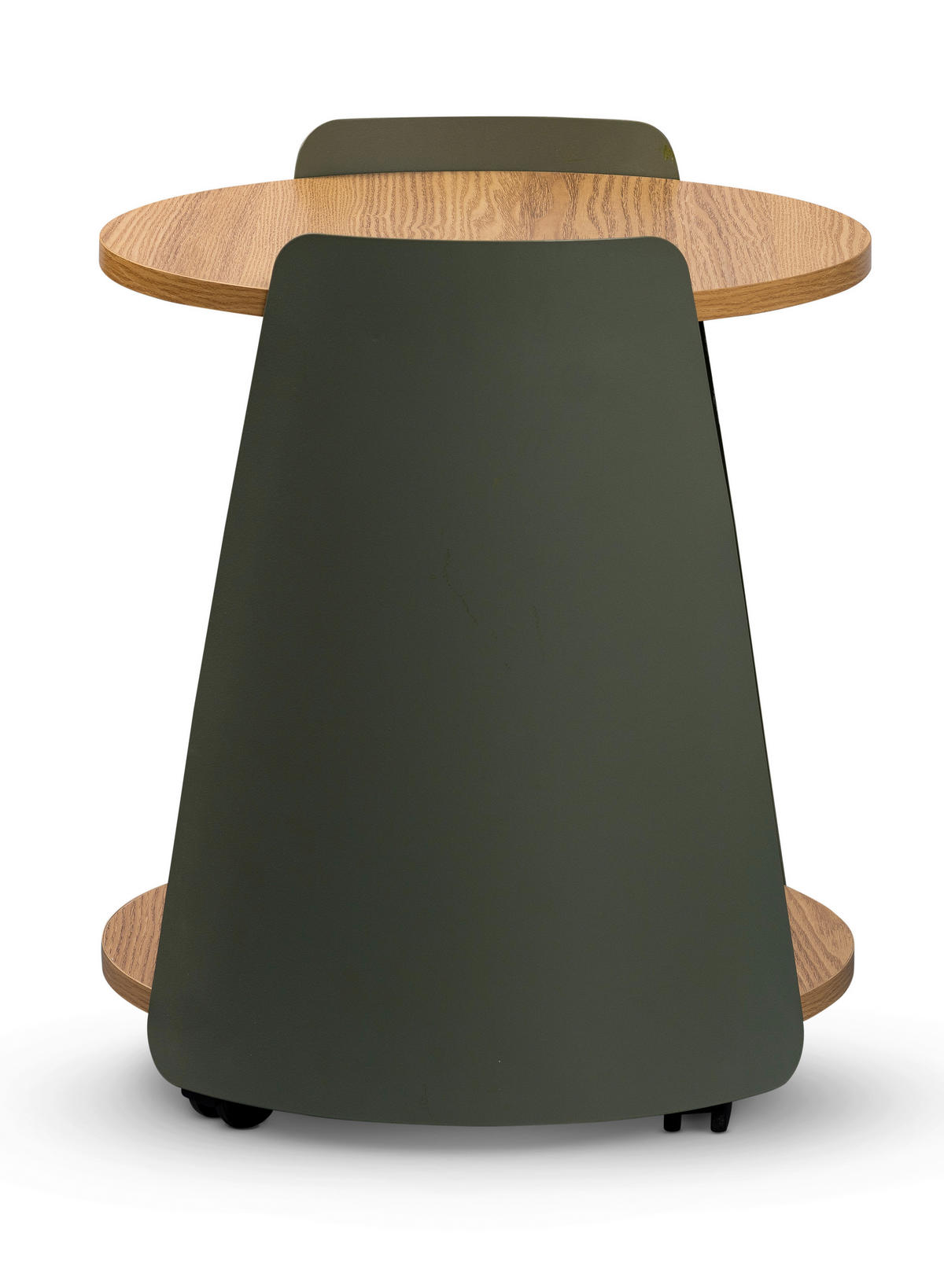 COUCHTISCH 40/40/48 cm rund Grün, Eichefarben  - Eichefarben/Grün, Design, Holzwerkstoff/Metall (40/40/48cm) - Xora