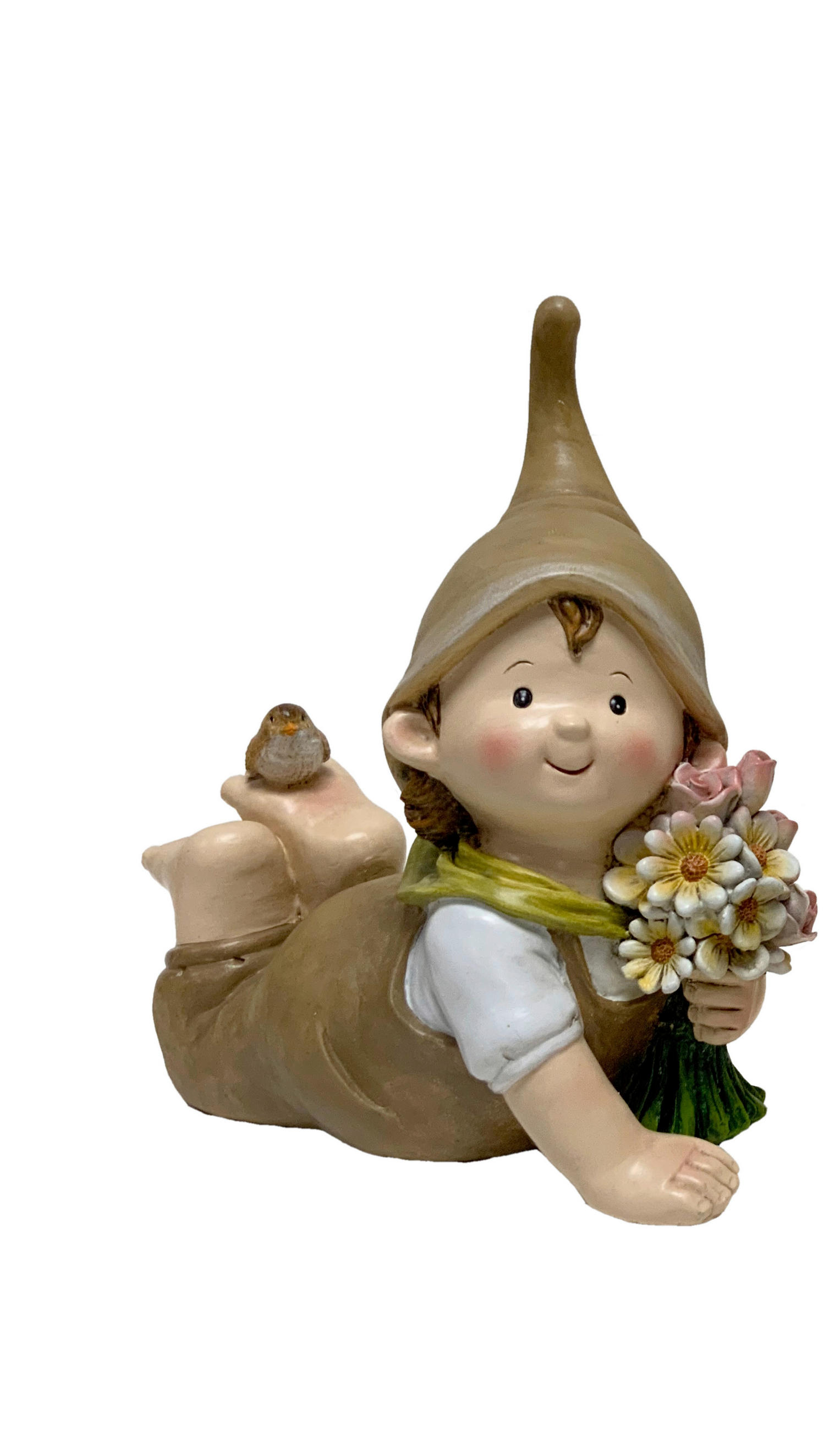 DEKOFIGUR KIND - Braun, LIFESTYLE, Kunststoff (23,5/24/13,5cm)