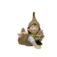 DEKOFIGUR KIND - Braun, LIFESTYLE, Kunststoff (23,5/24/13,5cm)