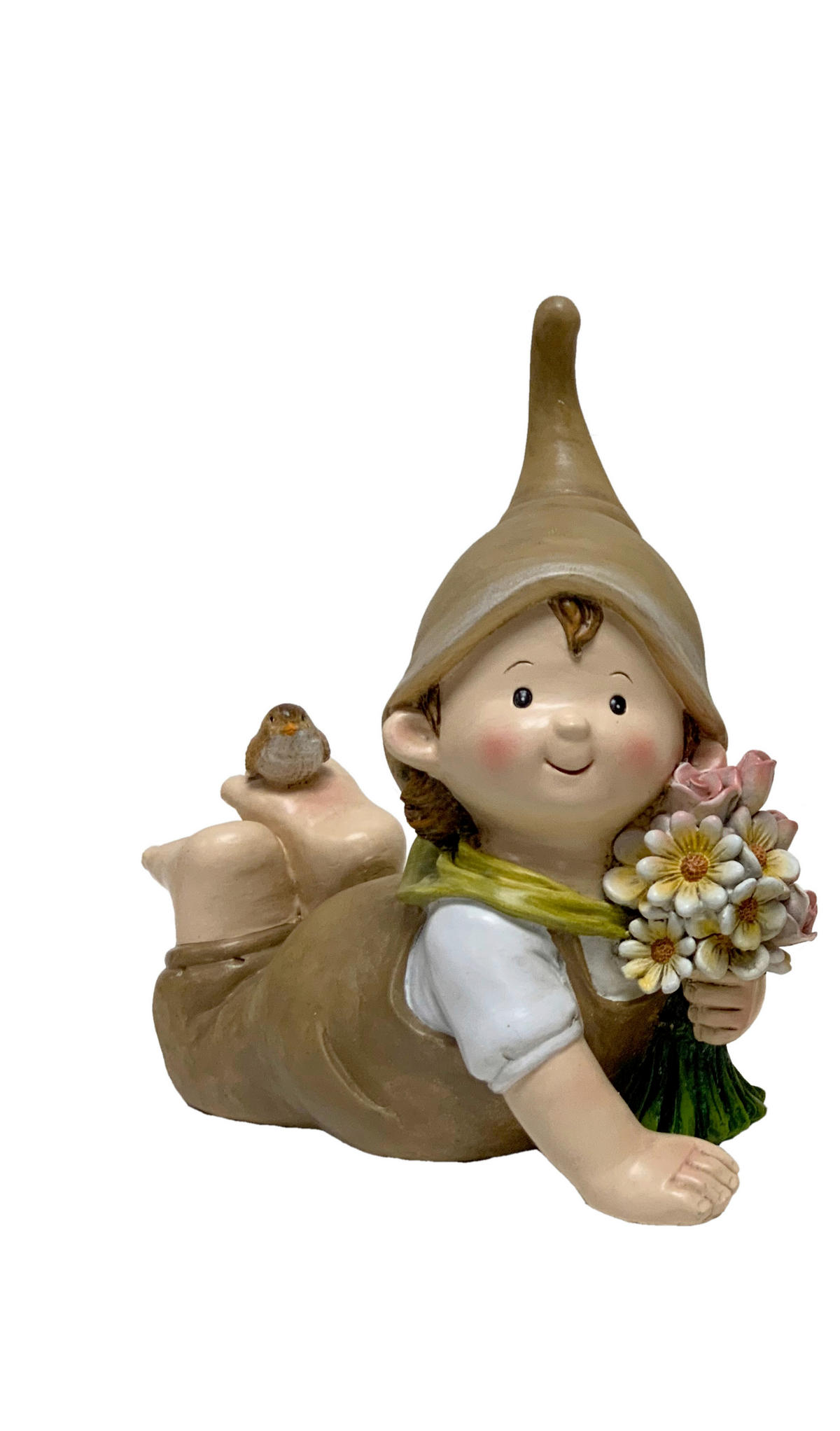 DEKOFIGUR KIND - Braun, LIFESTYLE, Kunststoff (23,5/24/13,5cm)