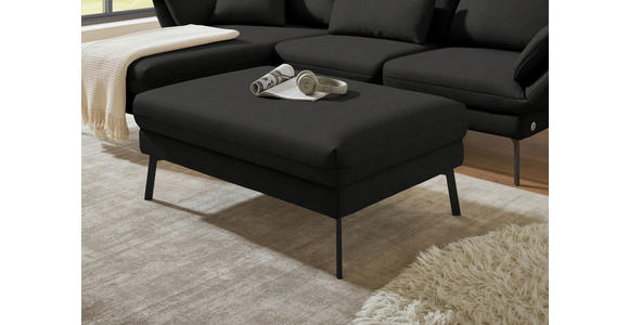 ECKSOFA  in Flachgewebe Anthrazit  175-224/255-365 cm  - Anthrazit/Schwarz, Design, Textil/Metall (175-224/255-365cm) - Dieter Knoll