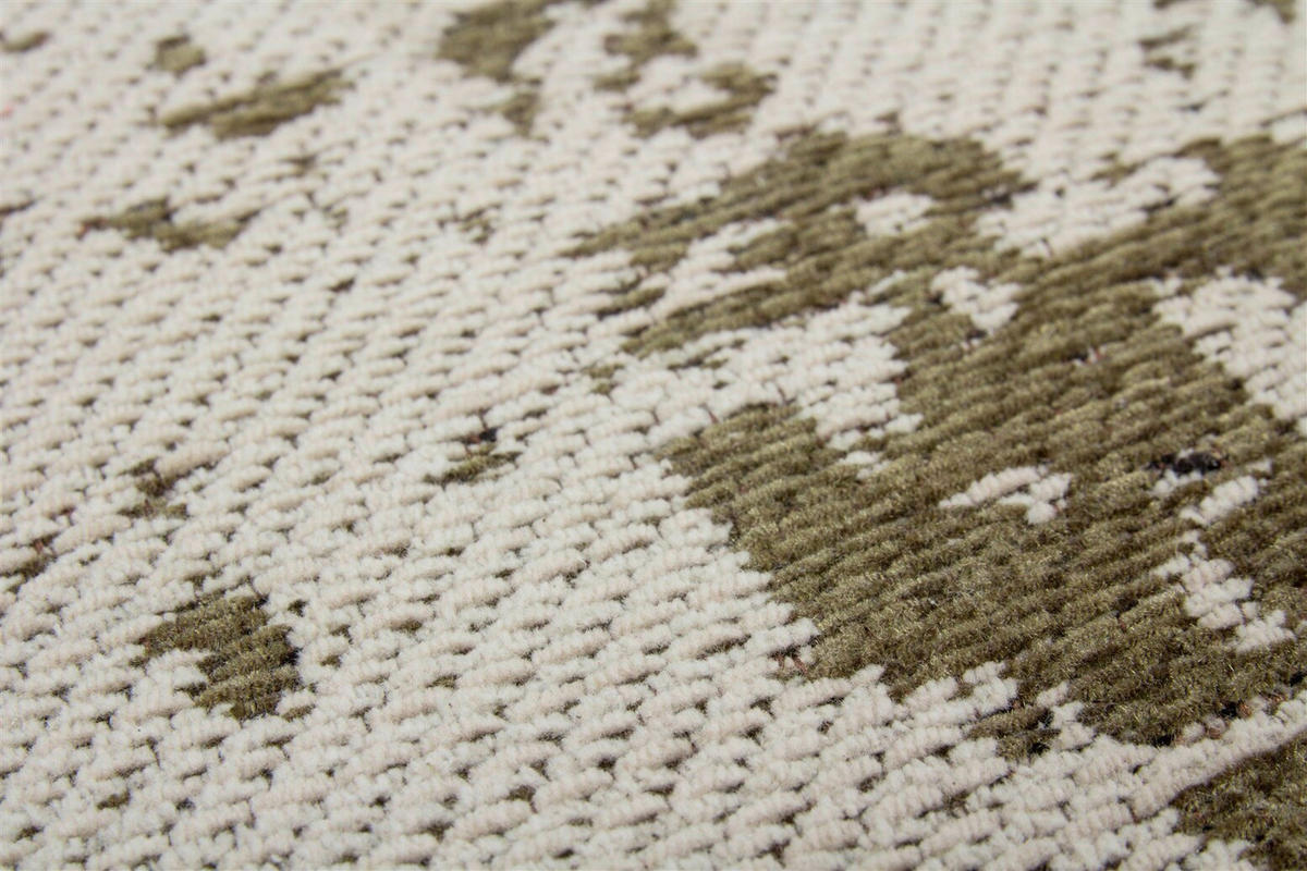 HANDWEBTEPPICH  Wohnzimmer 80/150 cm Olivgrün rechteckig  - Olivgrün, Basics, Textil (80/150cm) - Kayoom