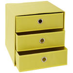 FALTBOX Metall, Textil, Karton Gelb, Silberfarben  - Gelb/Silberfarben, Design, Karton/Textil (32/32/31,5cm) - Carryhome