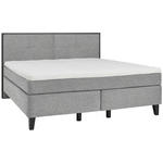 BOXSPRINGBETT 160/200 cm  in Taupe  - Taupe/Schwarz, Design, Holz/Textil (160/200cm) - Hom`in