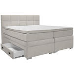 BOXSPRINGBETT 180/200 cm  in Grau  - Alufarben/Grau, KONVENTIONELL, Kunststoff/Textil (180/200cm) - Carryhome