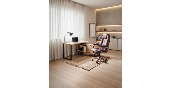 ECKSCHREIBTISCH 150/120/75 cm Schwarz, Eichefarben Kabeldurchlass, Stauraum  - Eichefarben/Schwarz, KONVENTIONELL, Holzwerkstoff/Metall (150/120/75cm) - Carryhome