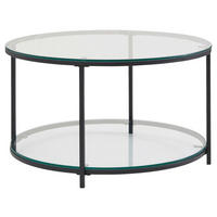KLUBSKA MIZA, črna  - črna, Moderno, kovina/steklo (80/80/45cm) - MID.YOU
