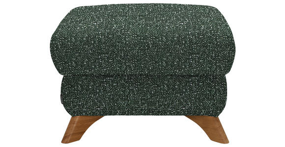 HOCKER Bouclé Grün - Eichefarben/Grün, MODERN, Holz/Textil (65/47/65cm) - Valnatura