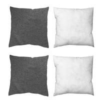ZIERKISSEN  40/40 cm   - Anthrazit, Basics, Textil (40/40cm)