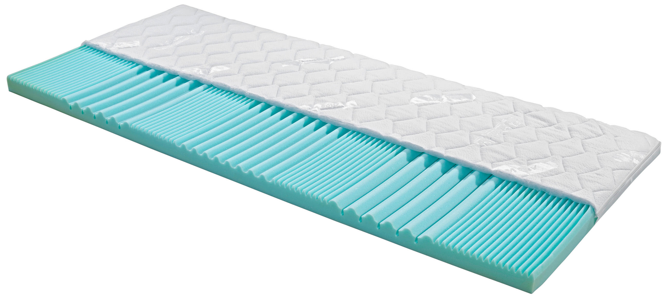 Topper Gamma 160/200 cm Höhe ca. 8 cm  - Weiß, Textil (160/200cm) - Primatex