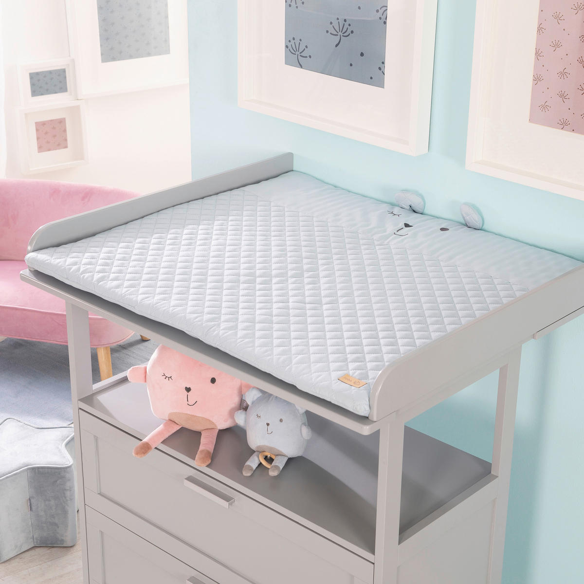 Krabbeldecke Roba Style  - Hellblau, Konventionell, Textil (85/45/75cm) - Roba