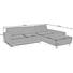 WOHNLANDSCHAFT - Alufarben/Braun, KONVENTIONELL, Textil/Metall (271+13/200cm) - Sedda