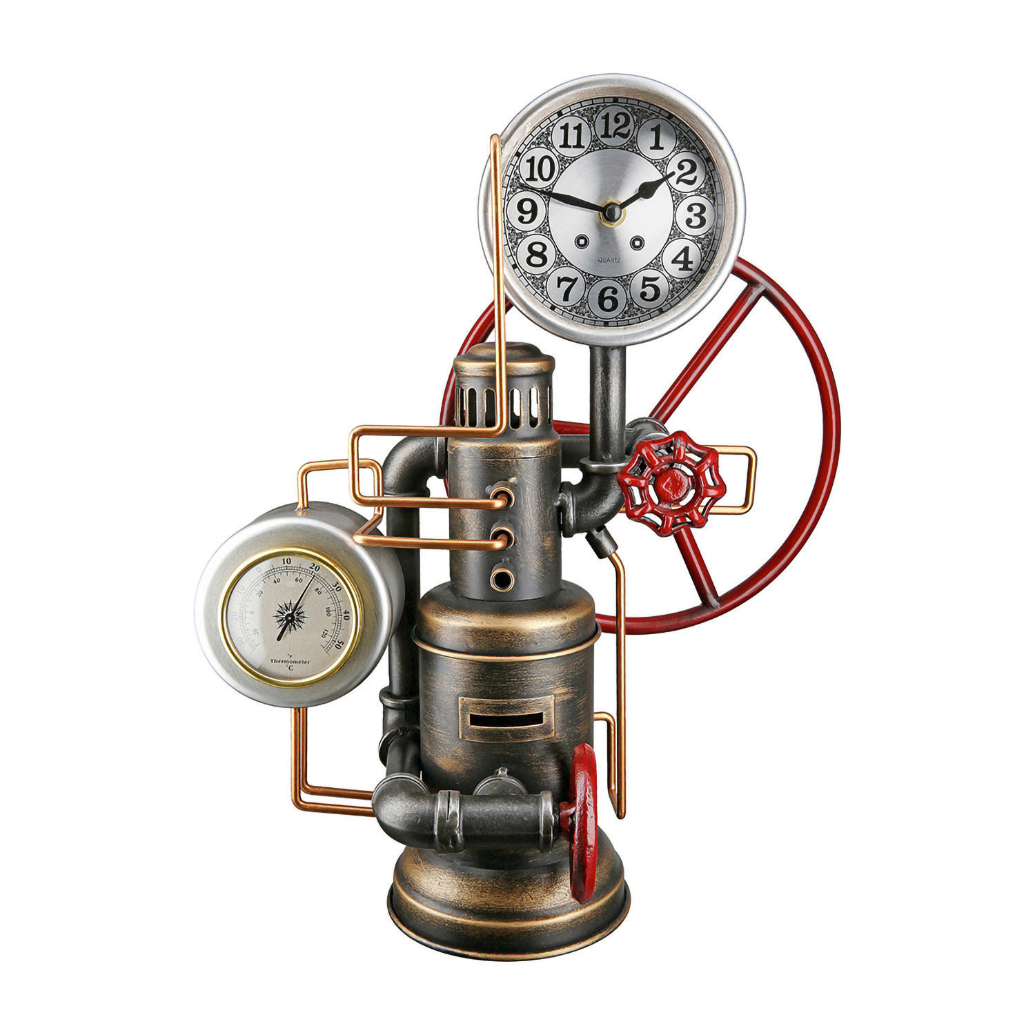 TISCHUHR Pratos Multicolor  - Multicolor, LIFESTYLE, Kunststoff/Metall (35/42,5/19cm)