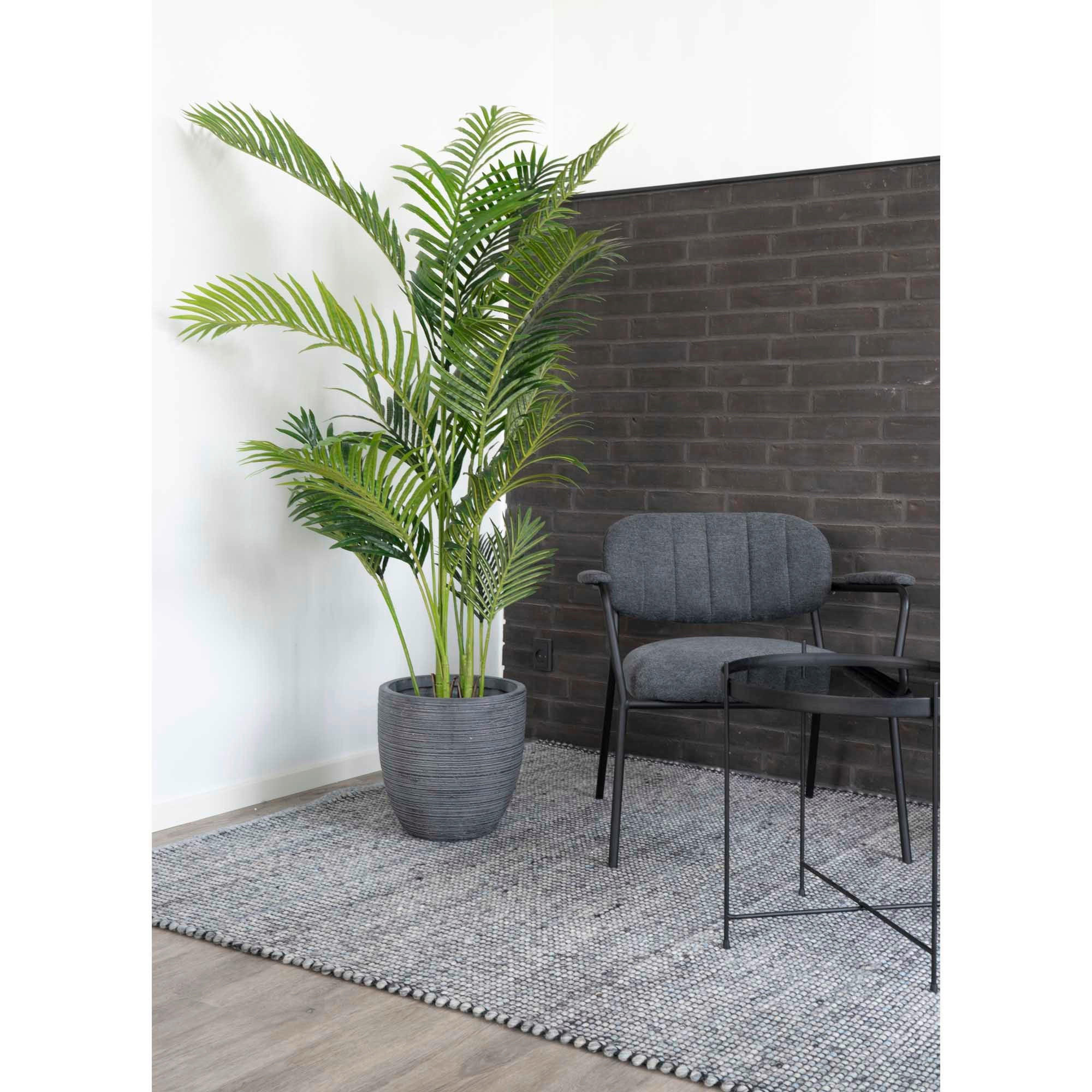 KUNSTPFLANZE Palme 175 cm - Schwarz/Grün, Basics, Kunststoff (175cm)