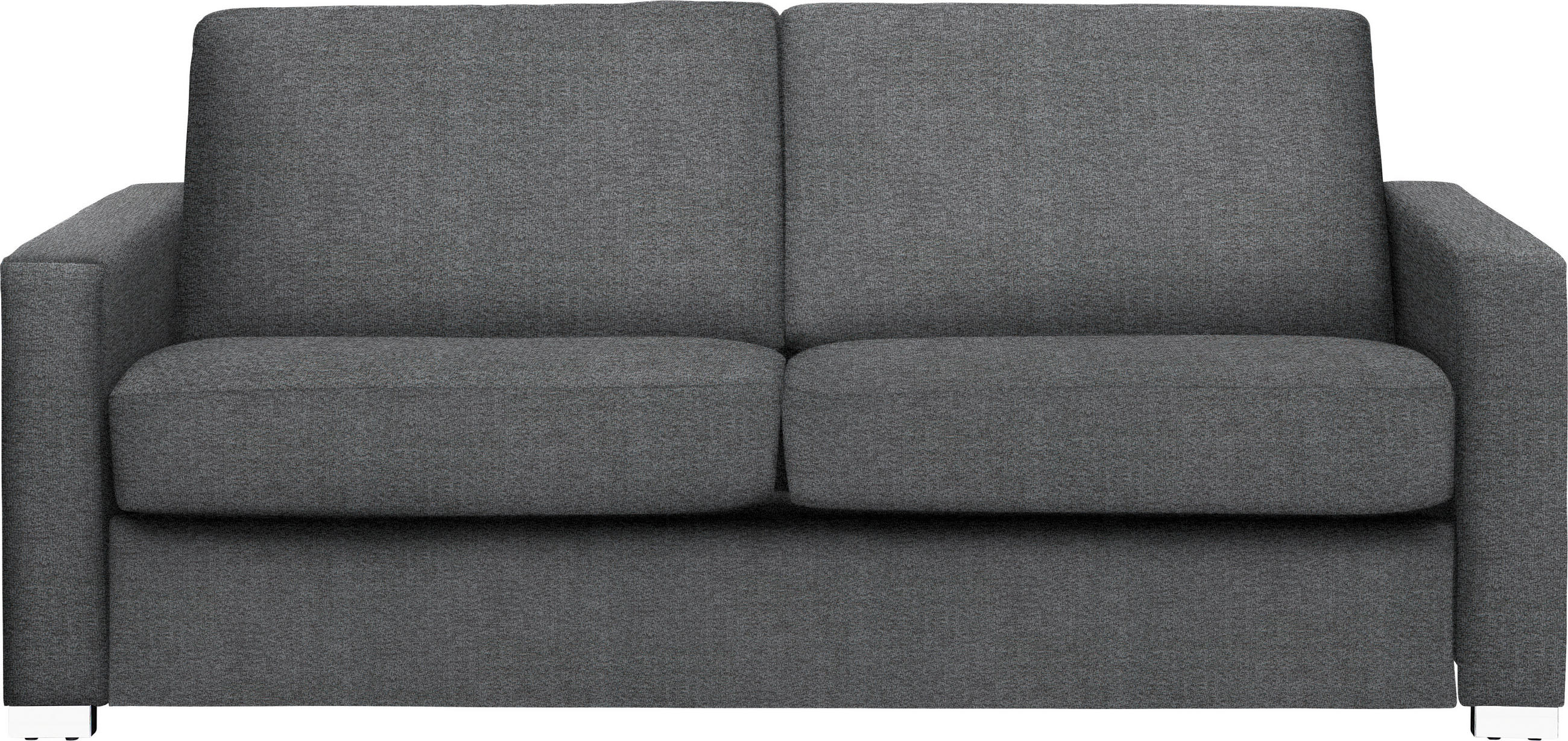 SCHLAFSOFA in Webstoff Grau  - Chromfarben/Grau, KONVENTIONELL, Metall (188/86/97cm) - Novel