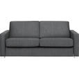 SCHLAFSOFA in Webstoff Grau  - Chromfarben/Grau, KONVENTIONELL, Metall (188/86/97cm) - Novel