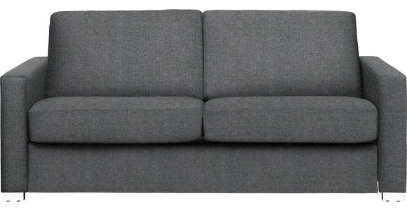 SCHLAFSOFA in Webstoff Grau  - Chromfarben/Grau, KONVENTIONELL, Metall (188/86/97cm) - Novel