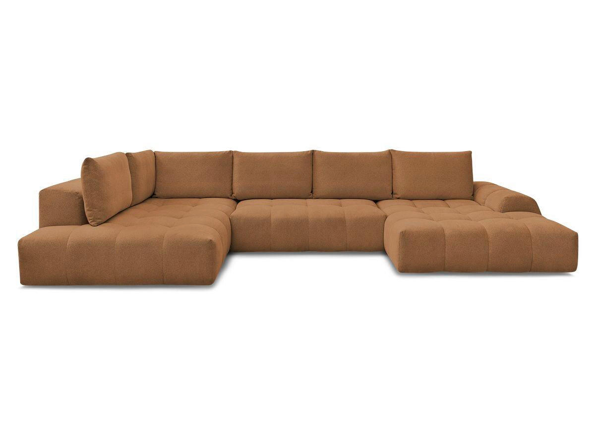 ECKSCHLAFSOFA EVEREST  mit Rücken echt, Armteil links, Armteil rechts Flachgewebe Orange  - Schwarz/Orange, MODERN, Kunststoff/Textil (212/423/198cm)