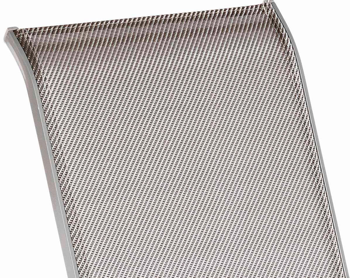 GARTENSTUHL Aluminium Braun, Silberfarben  - Silberfarben/Braun, KONVENTIONELL, Textil/Metall (56/97/76cm) - Gardenson