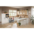 EINBAUKÜCHE   - Eichefarben/Weiß, Design, Holzwerkstoff - Novel