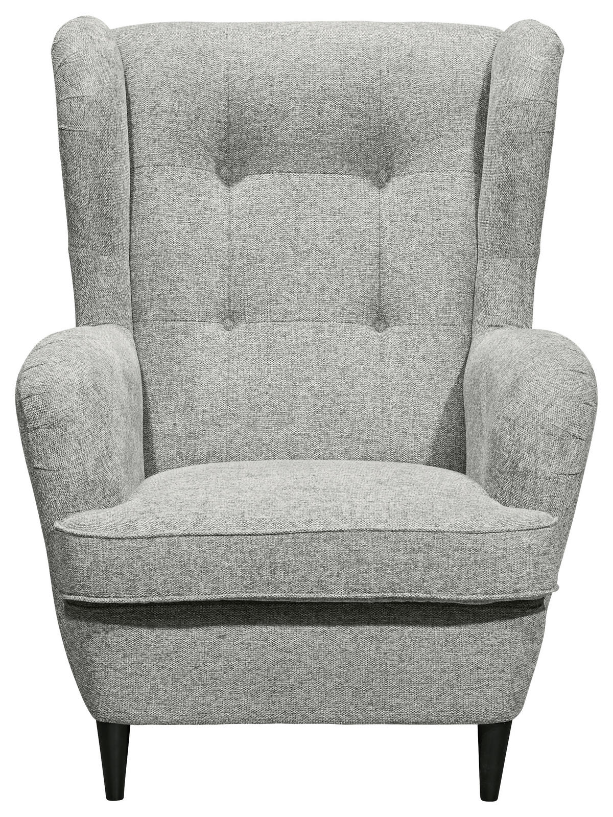 OHRENSESSEL Webstoff Silberfarben  - Silberfarben/Schwarz, Basics, Textil (78/102/98cm) - MID.YOU