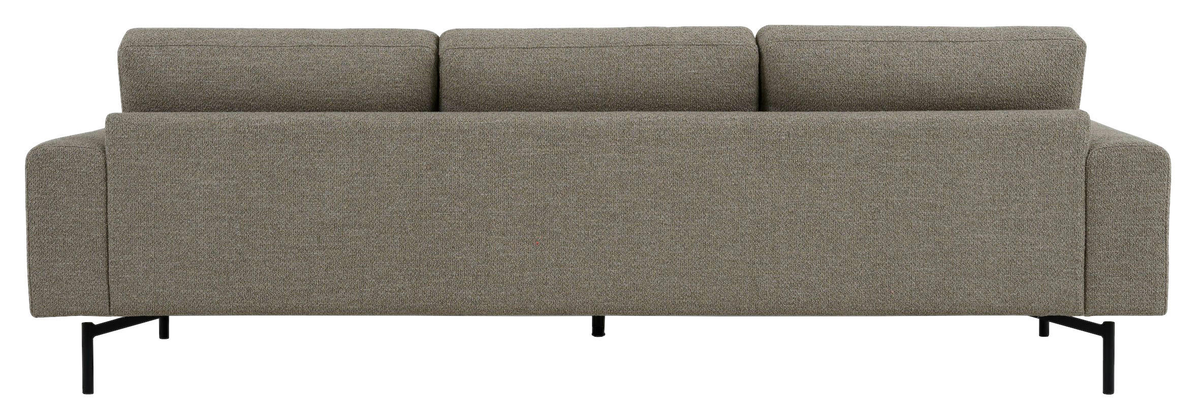 4-SITS SOFFA i flatväv greige  - greige/svart, Klassisk, metall/trä (248/80/91cm) - Niels Andersson