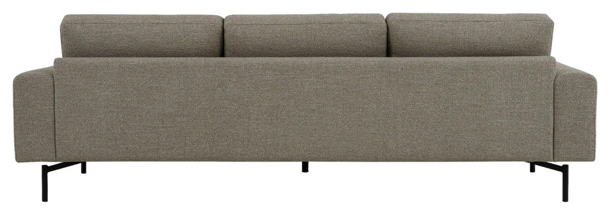 4-SITS SOFFA i flatväv greige  - greige/svart, Klassisk, metall/trä (248/80/91cm) - Niels Andersson