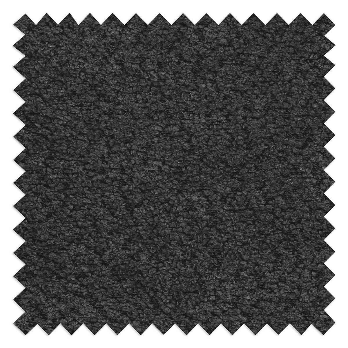 ECKSOFA Luki Schwarz Bouclé  - Schwarz, Design, Kunststoff/Textil (233/142cm) - Livetastic