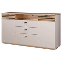 SIDEBOARD  175/94/47 cm 3 Schublade(n)  - Kaschmir/Schwarz, Design, Holzwerkstoff/Metall (175/94/47cm) - Stylife