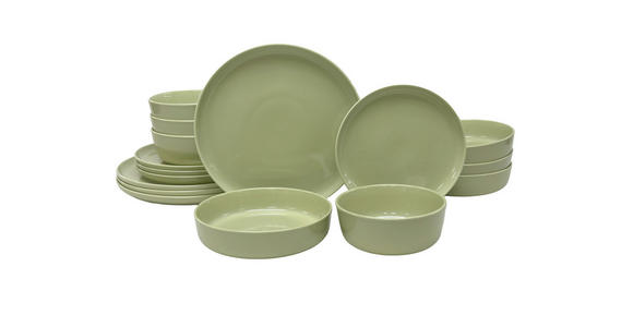 KOMBISERVICE Grün Colori verde 24-teilig 6 Personen  - Grün, Trend, Keramik - Novel