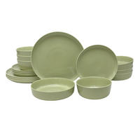 KOMBISERVICE Colori verde 24-teilig  - Grün, Trend, Keramik - Novel