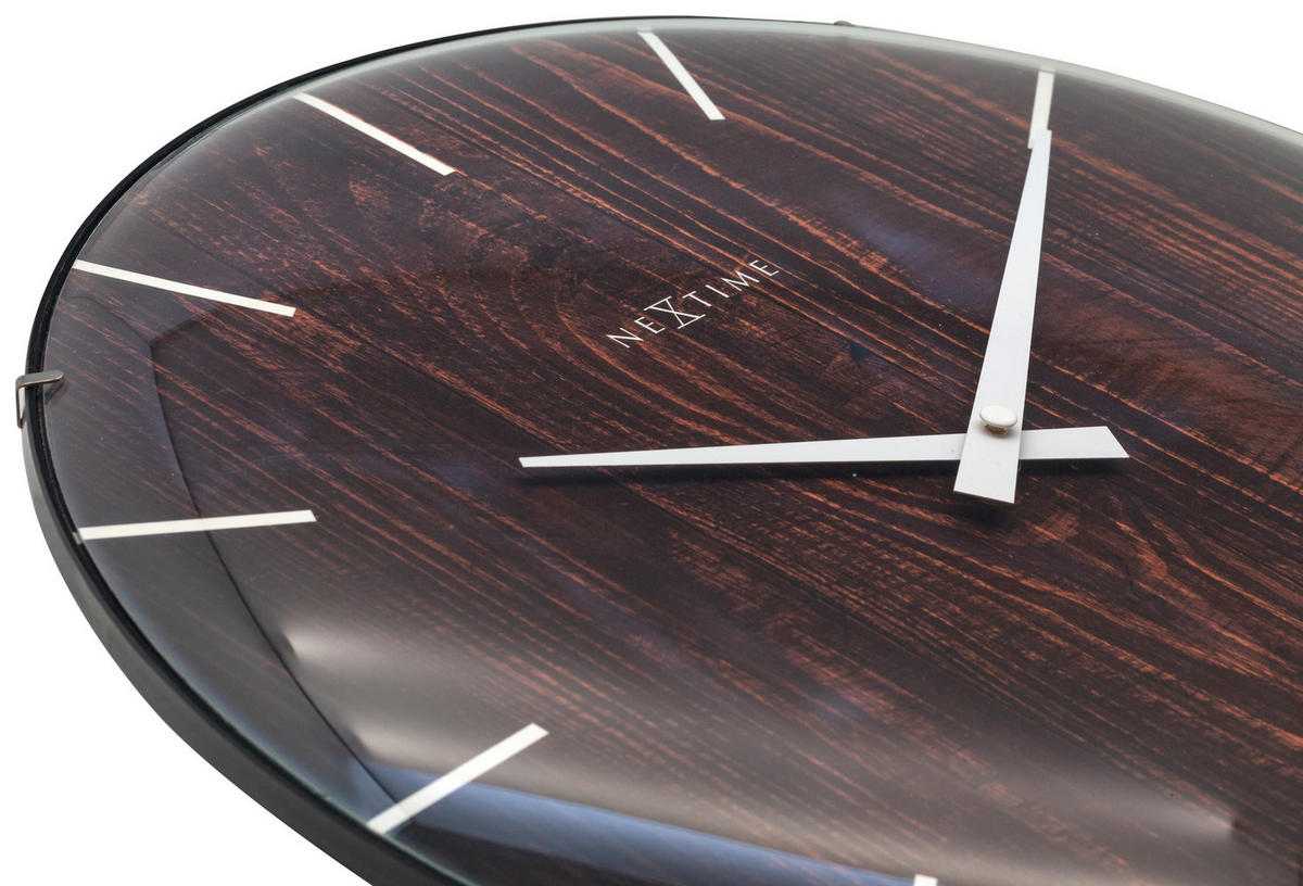 WANDUHR 35/35/3 cm   - Braun, Basics, Glas (35/35/3cm)