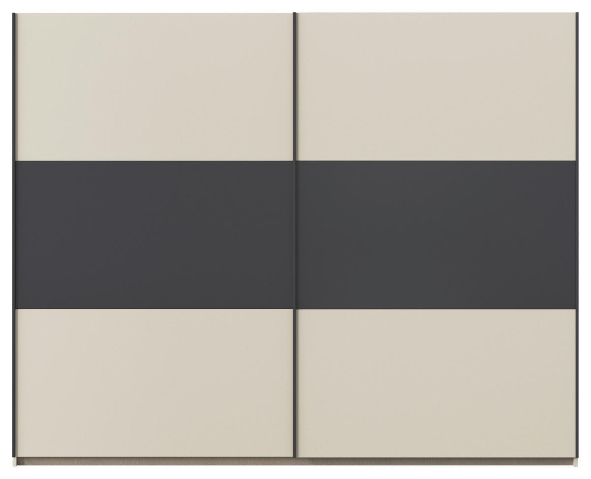 SCHWEBETÜRENSCHRANK 261/210/59 cm 2-türig Grau, Champagner  - Champagner/Grau, MODERN, Holzwerkstoff/Metall (261/210/59cm) - Rauch Möbel