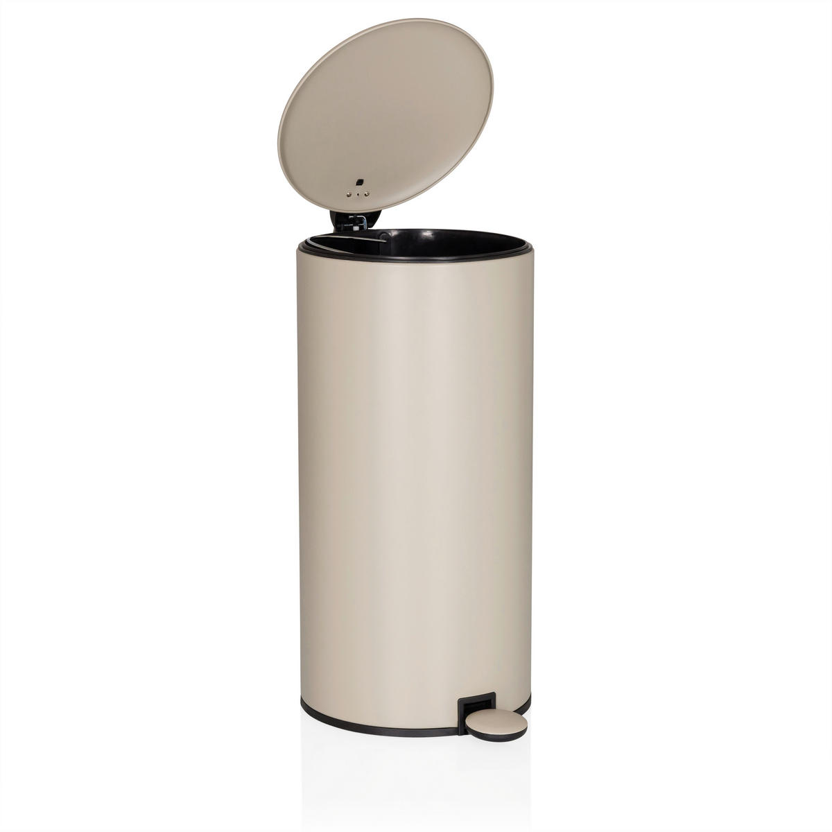 ABFALLEIMER 30 L  - Beige/Schwarz, MODERN, Kunststoff/Metall (33,5/60,5/29cm) - MID.YOU