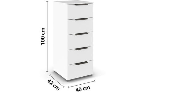 KOMMODE 40/100/42 cm  - Graphitfarben/Alufarben, Trend, Holzwerkstoff/Metall (40/100/42cm) - Novel