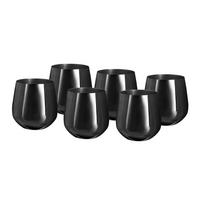 GLÄSERSET  6-teilig  - Schwarz, Trend, Metall (9,9cm) - Echtwerk