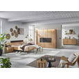 BETT 180/200 cm  in Schwarz, Wildeiche  - Wildeiche/Schwarz, Design, Holz/Textil (180/200cm) - Valnatura