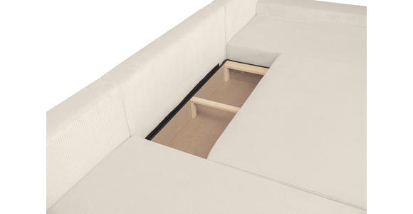 WOHNLANDSCHAFT  in Cord Creme  - Creme/Schwarz, KONVENTIONELL, Textil/Metall (191/351/191cm) - Carryhome
