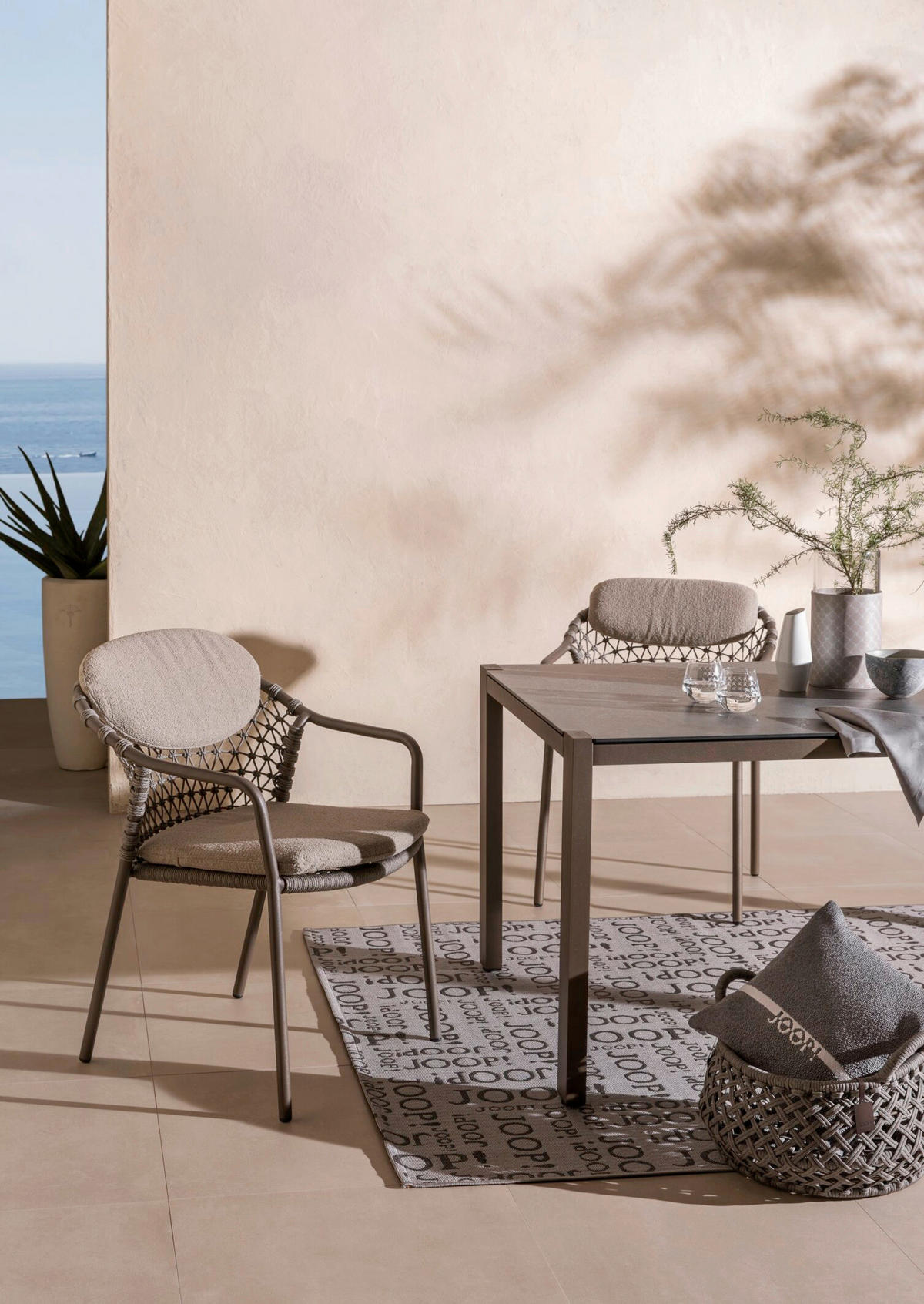 OUTDOORTEPPICH 160/235 cm Repeat  - Naturfarben, Design, Kunststoff/Textil (160/235cm) - Joop!