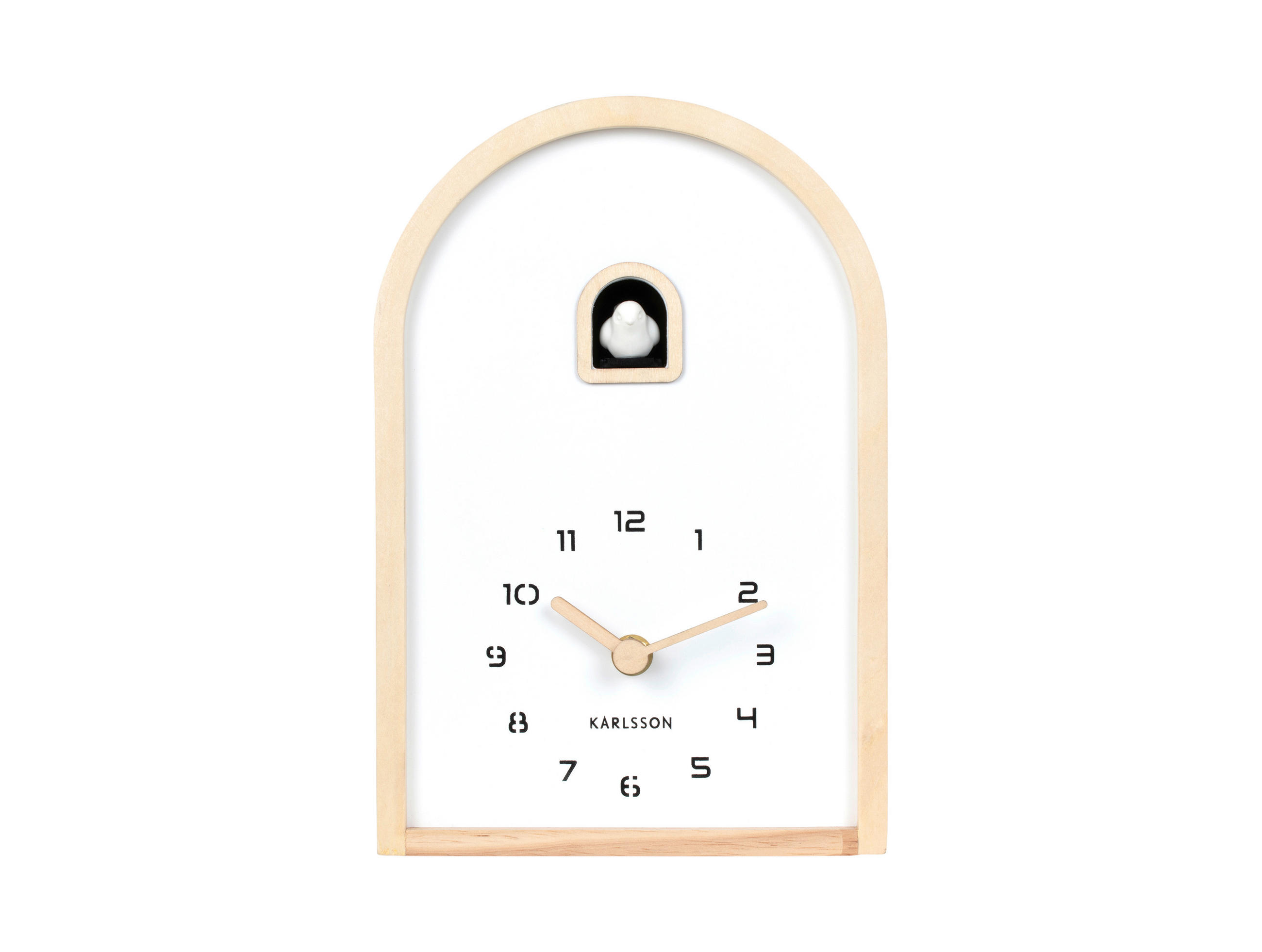 TISCHUHR Curva Hellbraun 17/25/6 cm  - Hellbraun, Basics, Holz (17/25/6cm) - Karlsson